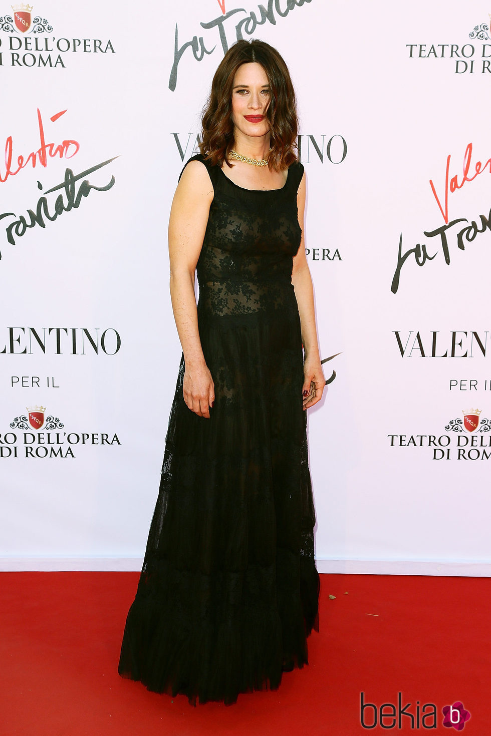 Valentina Cervi en el estreno de 'La Traviata'  en Roma