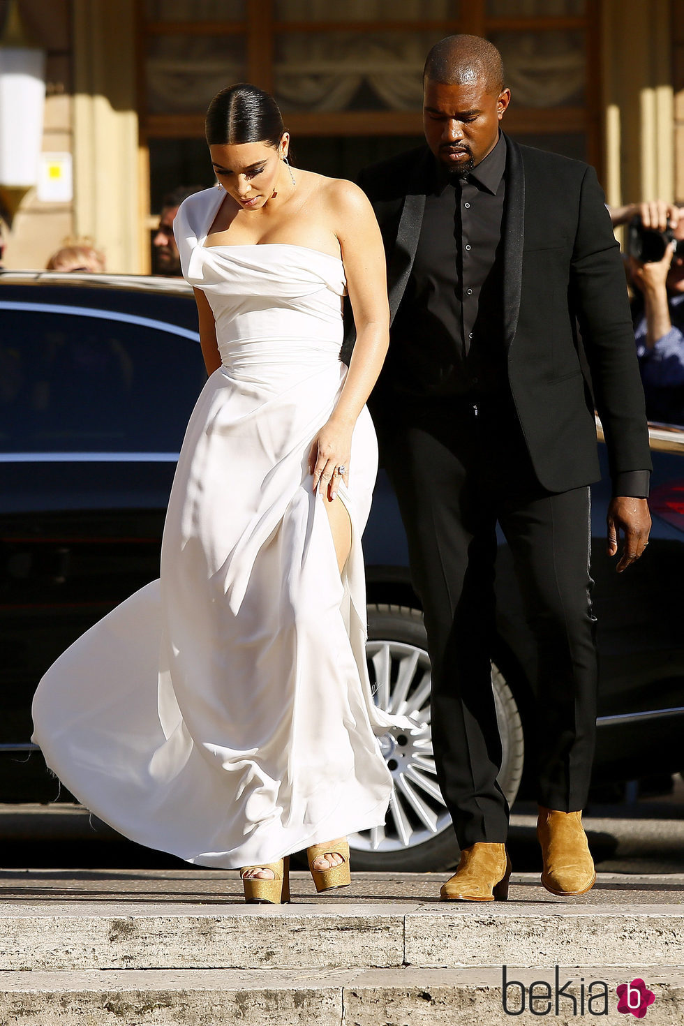 Kim Kardashian y Kanye West en el estreno de 'La Traviata'  en Roma
