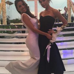 Eva Longoria con Victoria Beckham el día de su boda con José Bastón