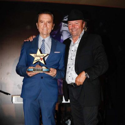 Amador Mohedano  y José Ortega Cano en los premios 'Estrella a la más grande' en Chipiona 2016