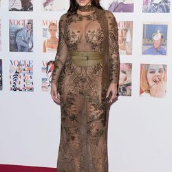 Kim Kardashian en la fiesta del 100 aniversario de Vogue en Londres