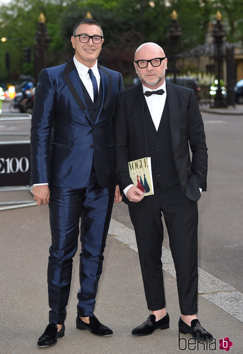 Domenico Dolce y Stefano Gabbana en la fiesta del 100 aniversario de Vogue en Londres