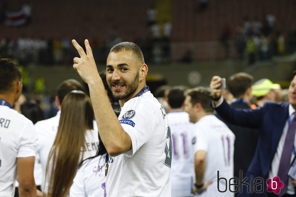 Karim Benzema en la final de la Champions League 2016