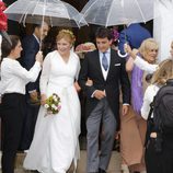 Marta Cadaval y Jaime Núñez Mendo recién casados en Sevilla