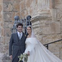 Alejandro Santo Domingo y Lady Charlotte Wellesley durante su boda en Granada