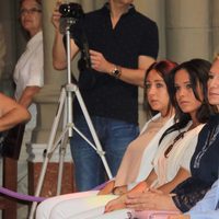 José Ortega Cano, Gloria Mohedano, Gloria Camila Ortega y Rocío Carrasco en la misa en homenaje a Rocío Jurado 2016