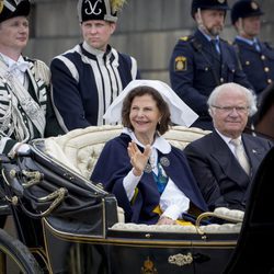 Carlos Gustavo y Silvia de Suecia en el Día Nacional de Suecia 2016