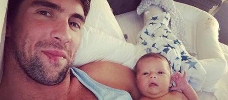 Michael Phelps publica una foto muy tierna junto a su bebé