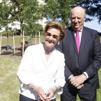 Harald y Sonia de Noruega en la inauguración del Parque del Jubileo