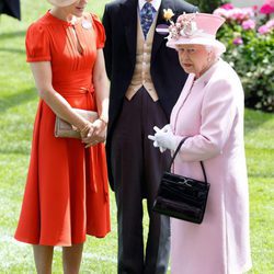 Mary de Dinamarca con la Reina Isabel y el Príncipe Eduardo en Ascot 2016
