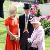 Mary de Dinamarca con la Reina Isabel y el Príncipe Eduardo en Ascot 2016