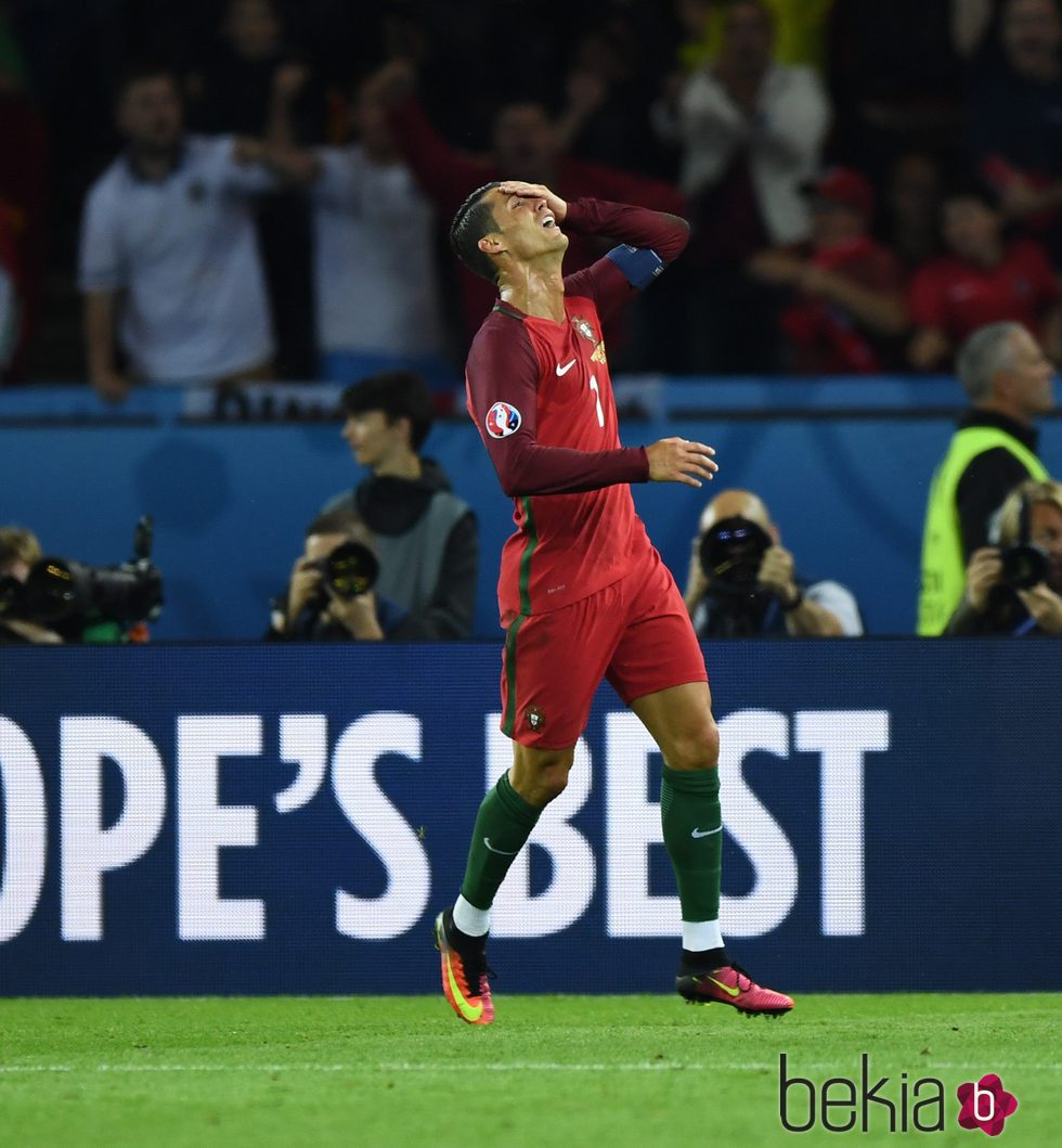 Cristiano Ronaldo desesperado por no marcar gol a Austria en la Eurocopa 2016