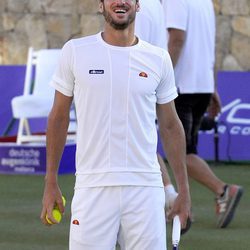 Feliciano López en un torneo benéfico en Mallorca