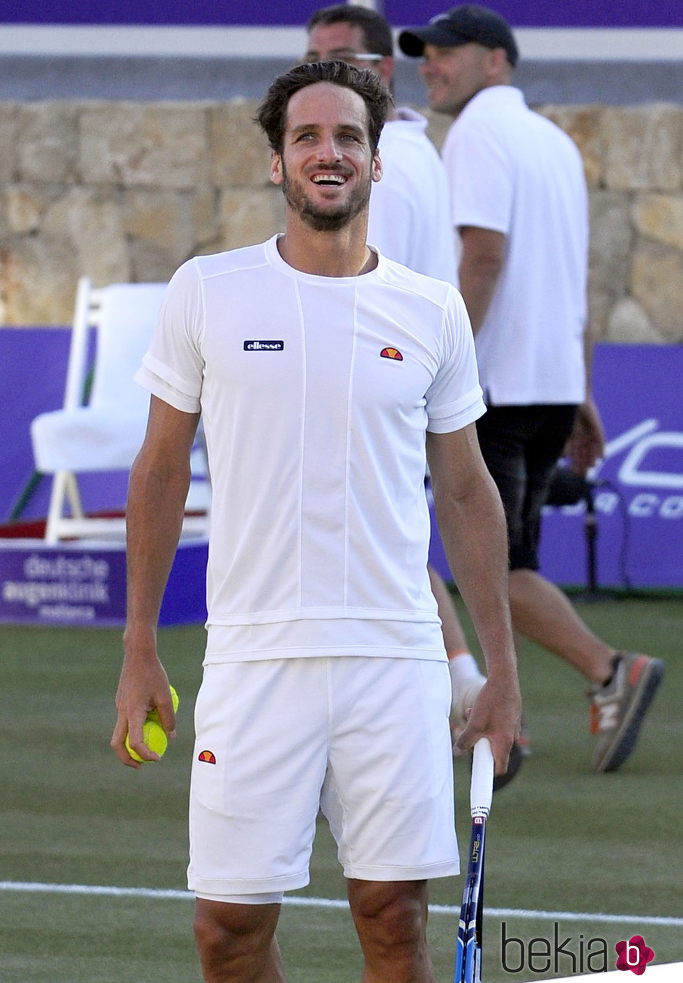 Feliciano López en un torneo benéfico en Mallorca