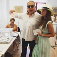 Paula Echevarría con Tito Valverde en las elecciones general del 26J