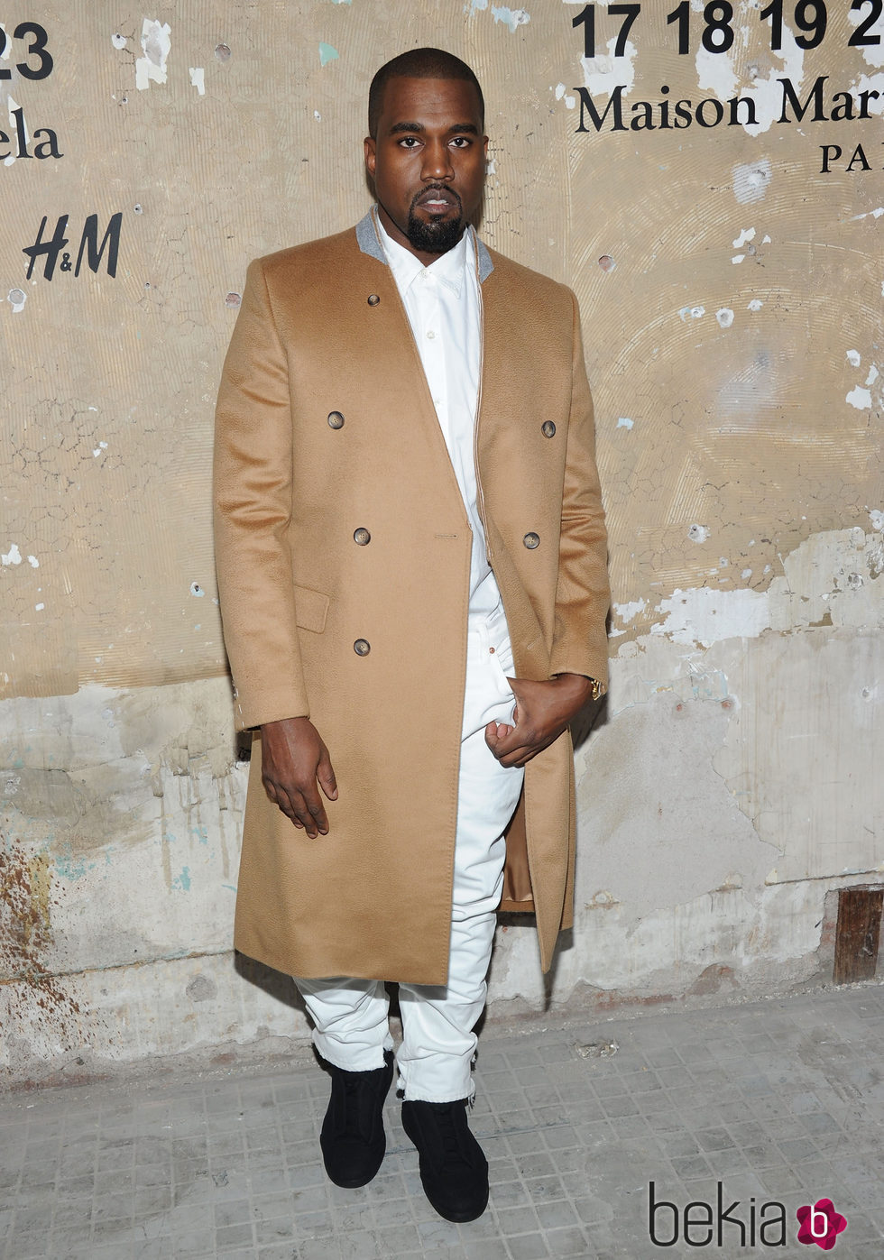 Kanye West en la presentación de la colección de Maison Martin Margiela y H&M en Nueva York