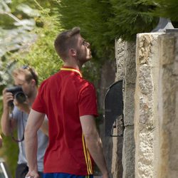 David De Gea llegando a casa de Edurne tras la eliminación de La Roja en la Eurocopa 2016