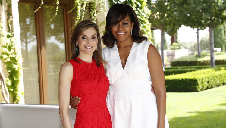 La Reina Letizia y Michelle Obama en La Zarzuela