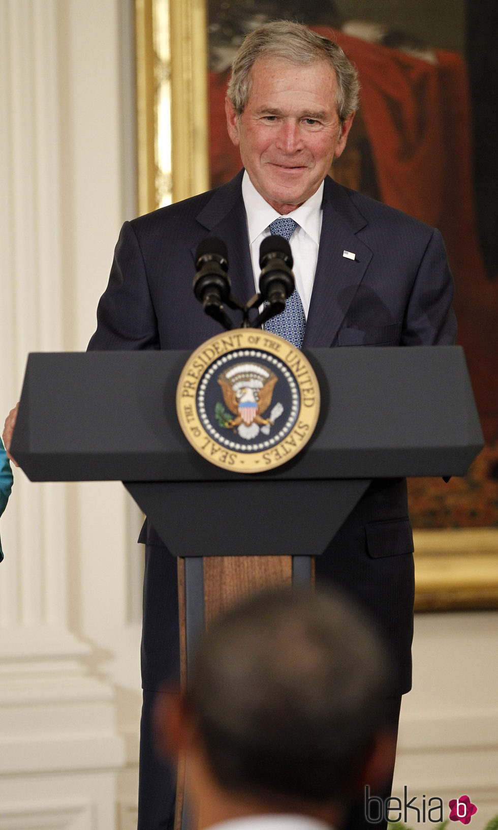  George  W  Bush  durante la ceremonia de presentaci n La 