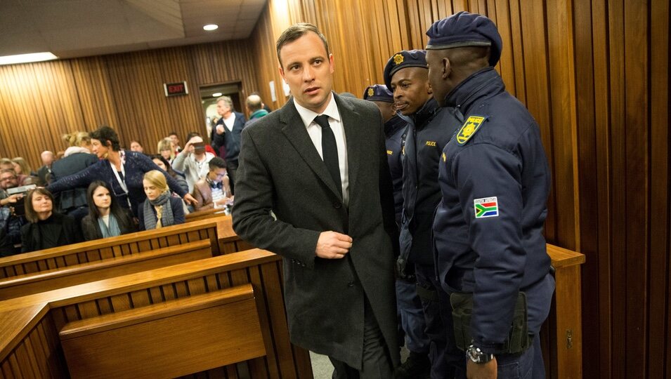Oscar Pistorius en la lectura de su sentencia