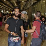 Suso a su llegada a Madrid para la final de 'Supervivientes 2016'