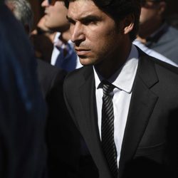 Cayetano Rivera en el funeral de Víctor Barrio en Sepúlveda (Segovia)