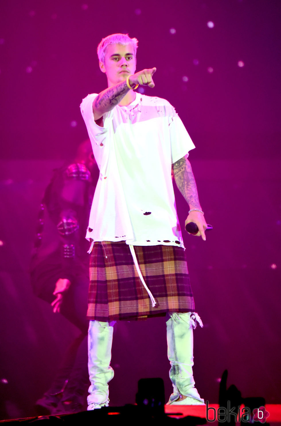 Justin Bieber durante su concierto en Atlantic City