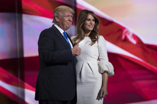 Donald y Melania Trump durante una convención