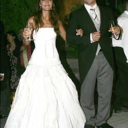 Paula Echevarría y David Bustamante en el brindis de su boda