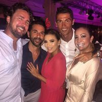 Eva Longoria y Cristiano Ronaldo con amigos en Ibiza