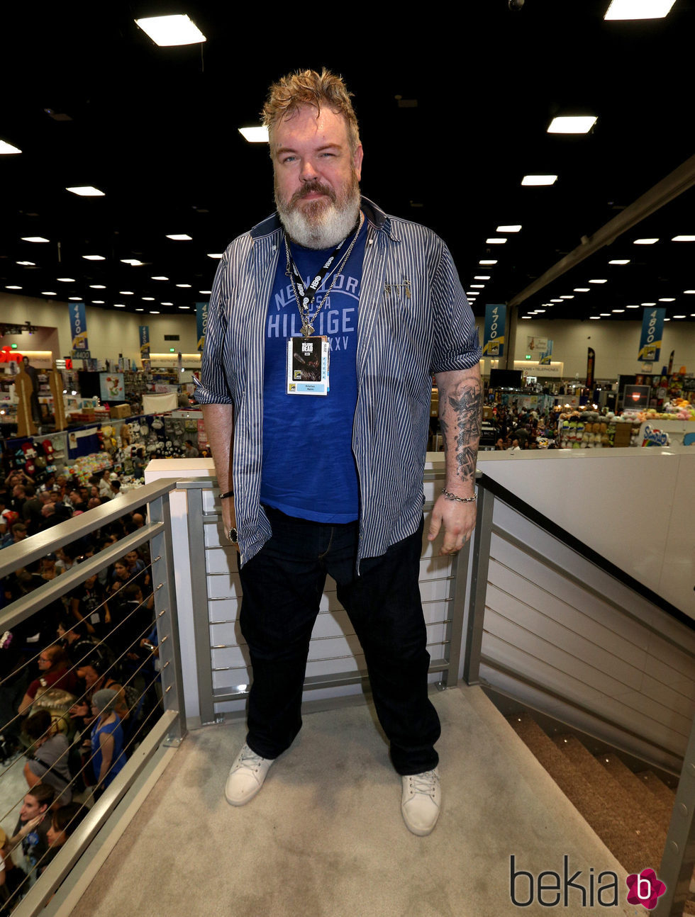 Kristian Nairn en la firma de 'Juego de Tronos' durante la Comic-Con 2016