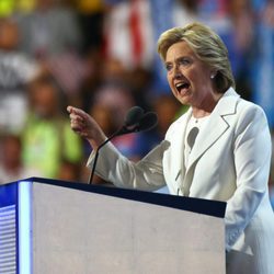 Hillary Clinton en su Convención Demócrata