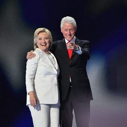 Hillary y Bill Clinton en su Convención Demócrata