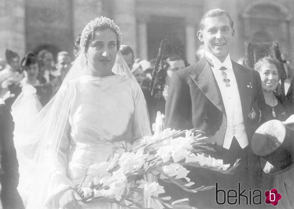 Los Condes de Barcelona en su boda