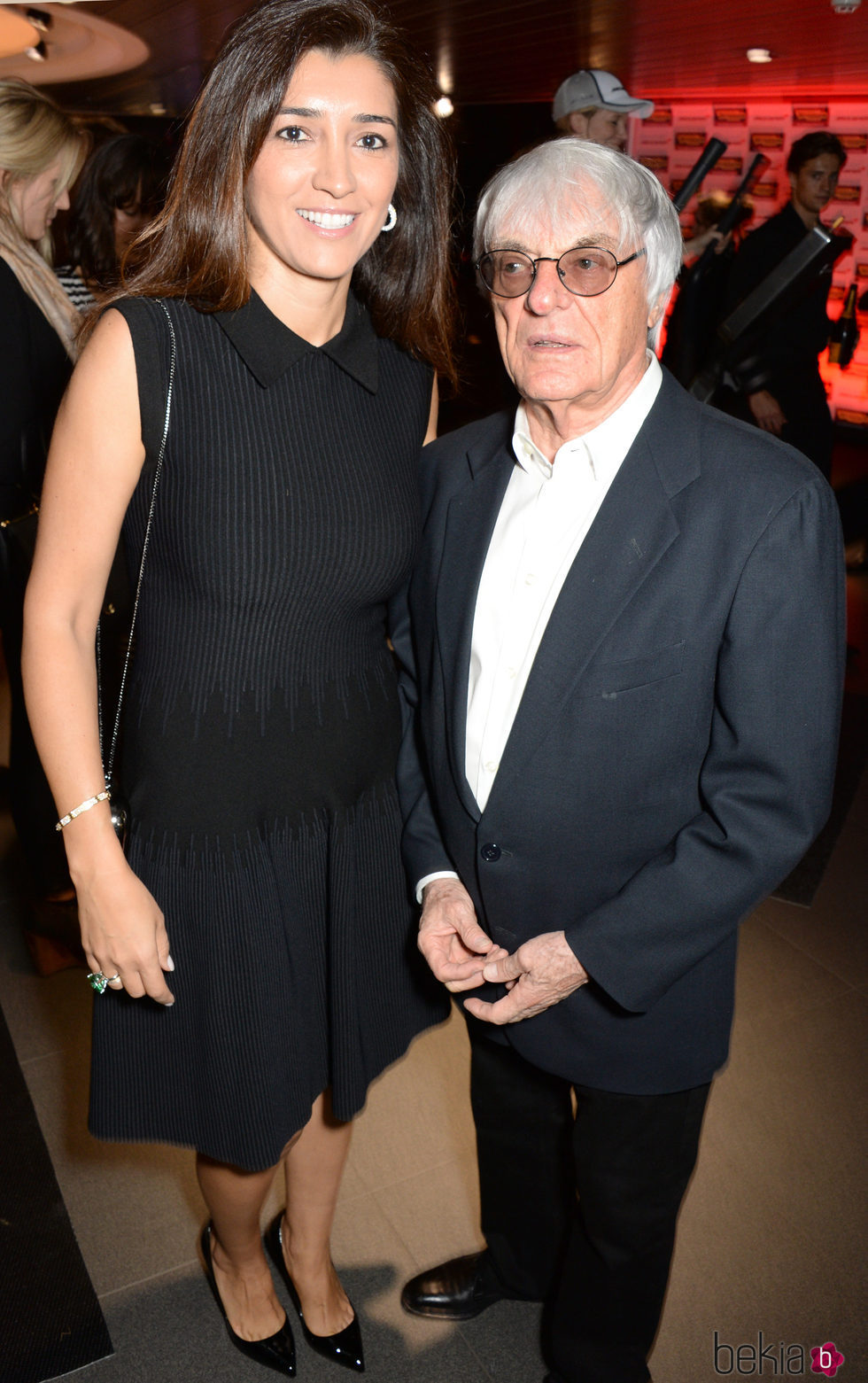 Bernie Ecclestone y Fabiana Flosi en una fiesta de McLaren