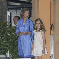 La Reina Sofía con su nieta la Princesa Leonor de cena por Mallorca