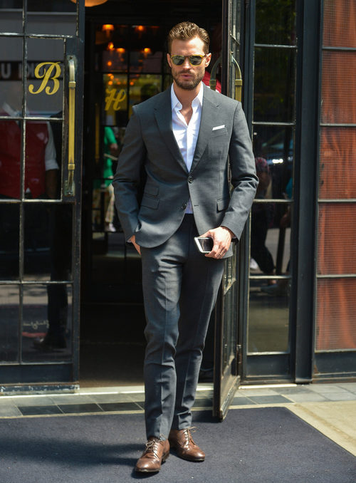 Jamie Dornan presumiendo de elegancia en Nueva York