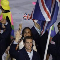 Andy Murray con la bandera de Reino Unido en la ceremonia de inauguración de los Juegos Olímpicos de Río 2016