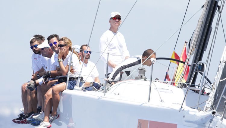 El Rey Felipe VI a bordo del velero Aifos en Mallorca