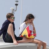 Pablo Urdangarín y Victoria Federica navegando en Palma de Mallorca