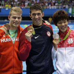 Michael Phelps tras ganar una medalla de oro en los 200 metros mariposa de Río 2016