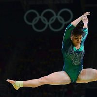 La gimnasta Alexa Moreno compitiendo en los Juegos Olímpicos de Río 2016