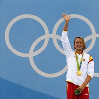 Mireia Belmonte con la medalla de oro de los 200 metros mariposa en Rio 2016