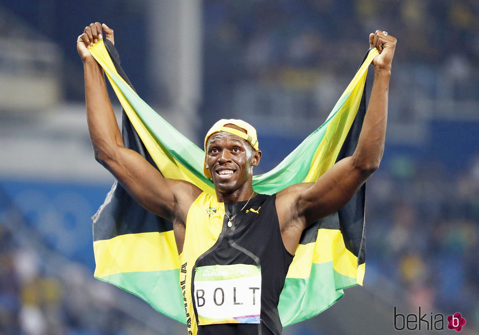 Usain Bolt tras ganar una nueva medalla olímpica de oro en Río 2016