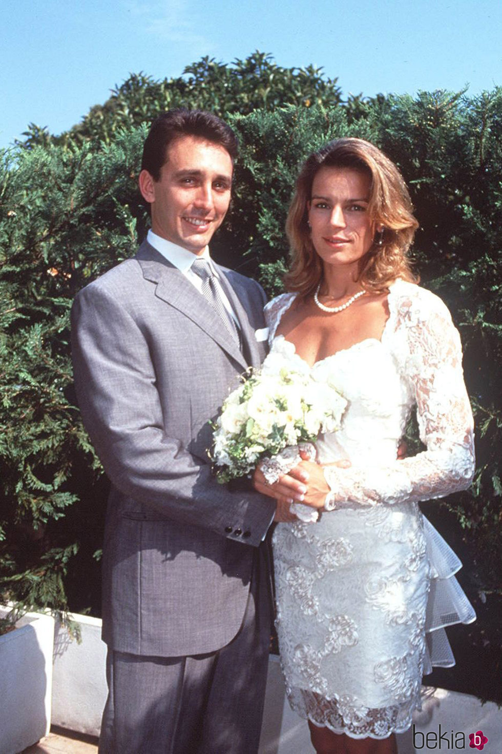 Estefanía de Mónaco y Daniel Ducruet el día de su boda