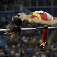 Ruth Beitia en el salto de la final de los Juegos Olímpicos de Rio 2016