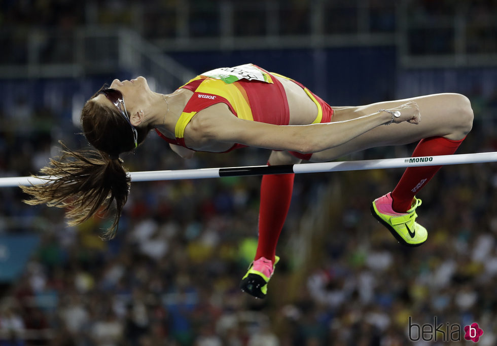 Ruth Beitia en el salto de la final de los Juegos Olímpicos de Rio 2016