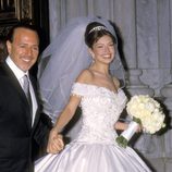 Tommy Mottola y Thalía el día de su boda