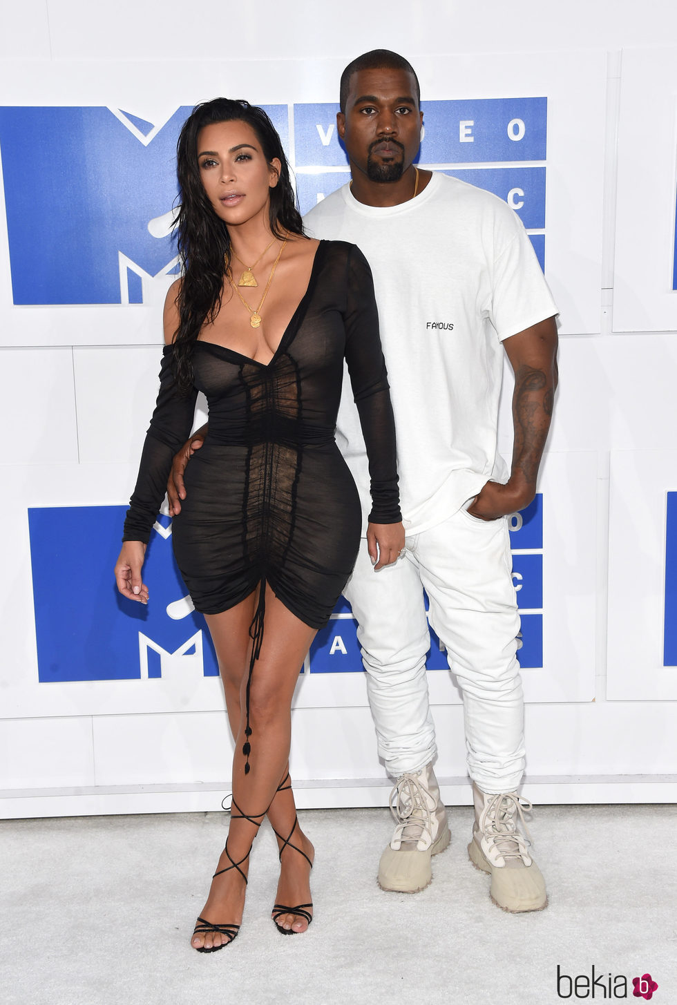 Kim Kardashian y Kanye West en los VMA's 2016