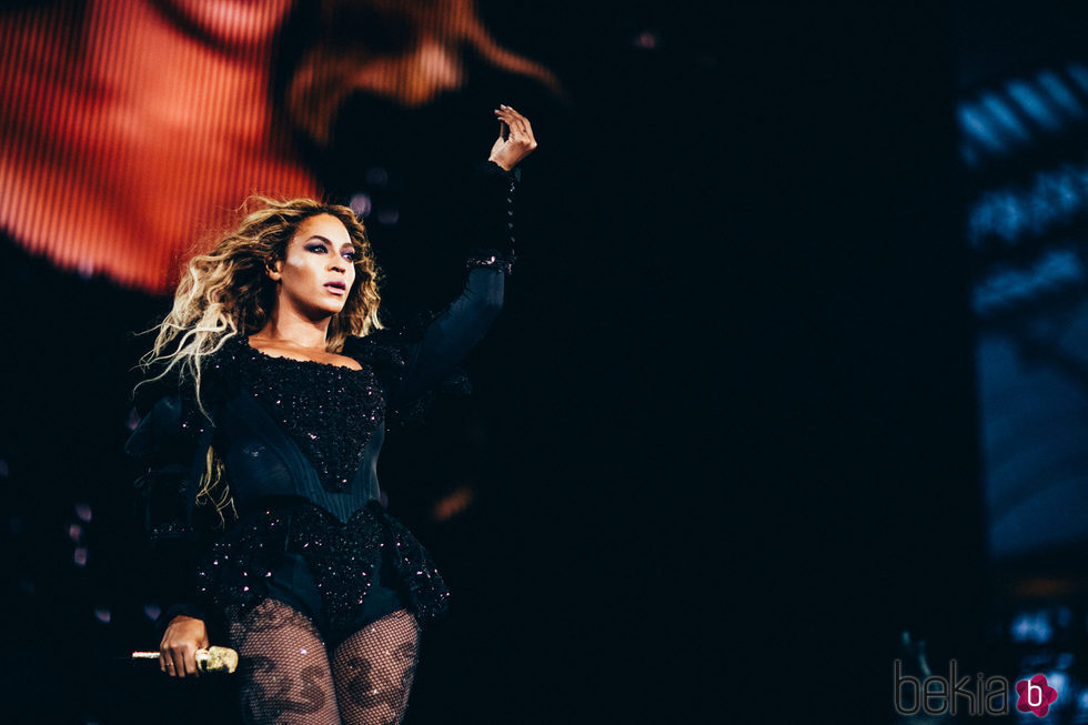 Beyoncé en un concierto ofrecido en Frankfurt